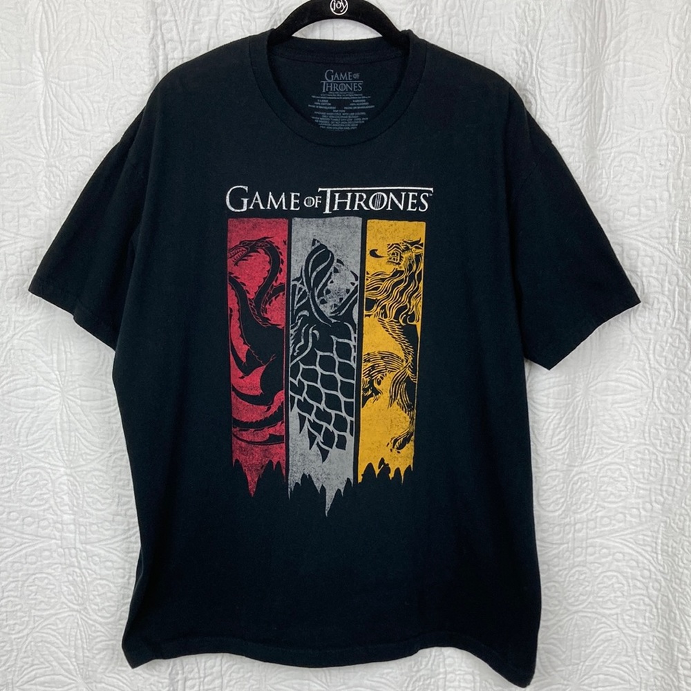 Game of Thrones Black Graphic T-shirt sz XL 0027